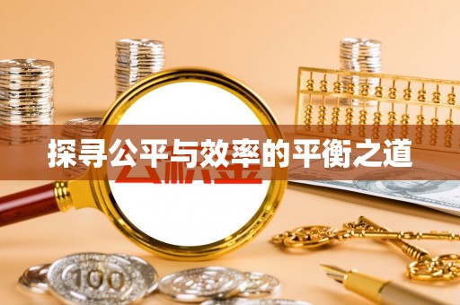 芙蓉探寻公平与效率的平衡之道