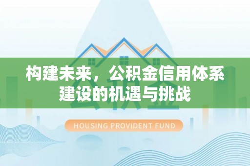 芙蓉构建未来，公积金信用体系建设的机遇与挑战